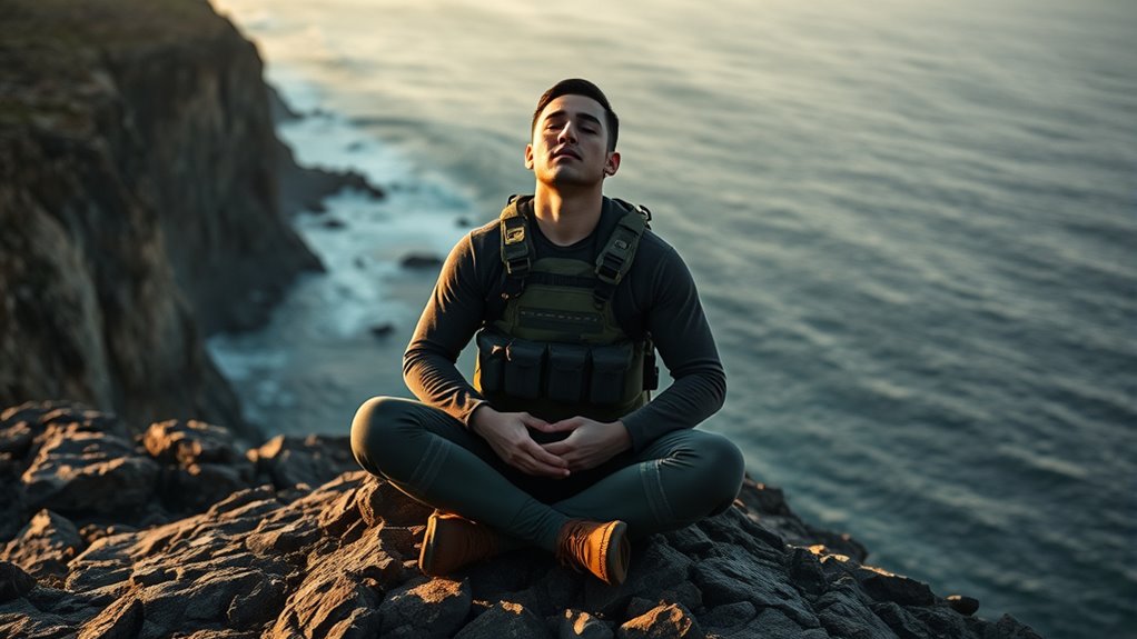 calm through breathing practice