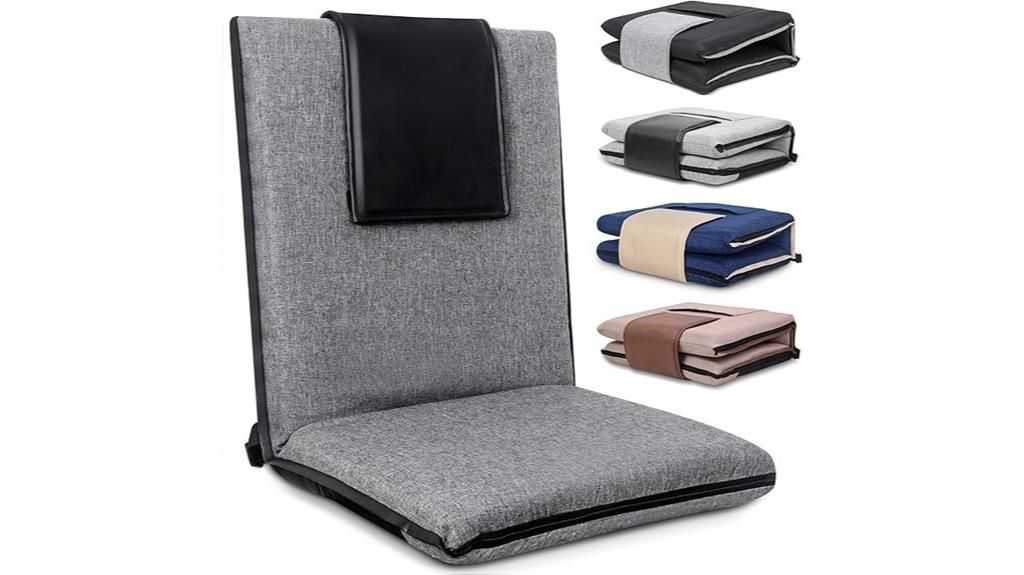 adjustable foldable floor chair