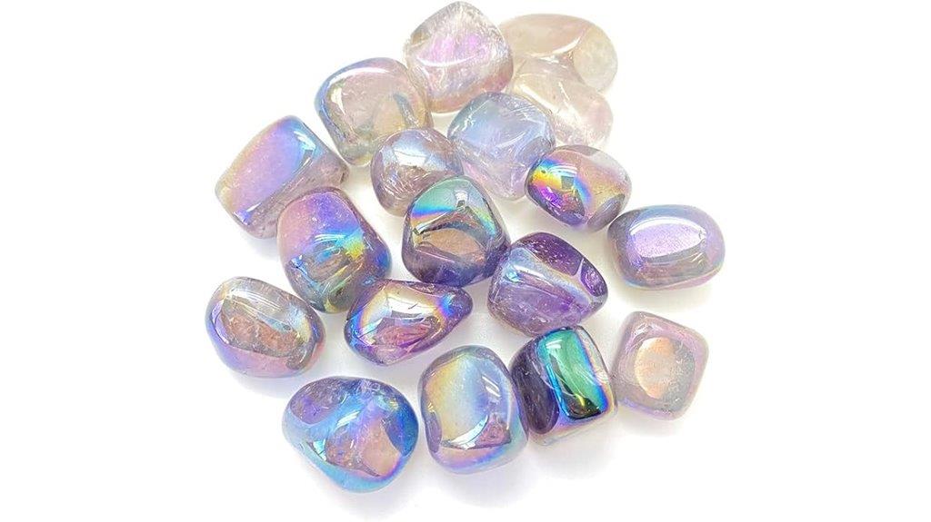 angel aura amethyst tumbled crystal