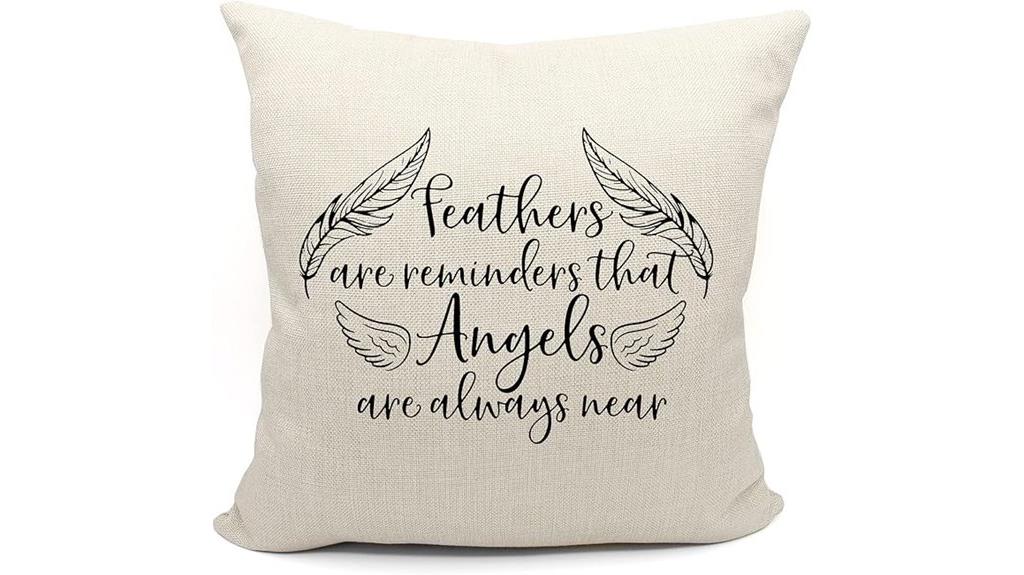 angel feather memorial pillow