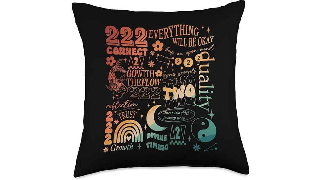 angel number 222 pillow
