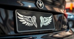 angel number license plate frames