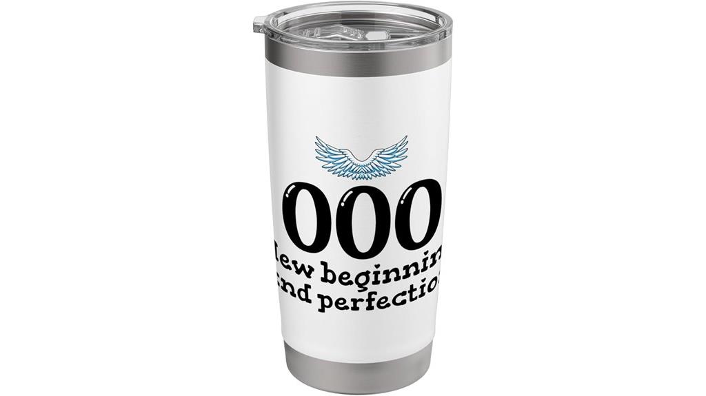 angel number stainless tumbler
