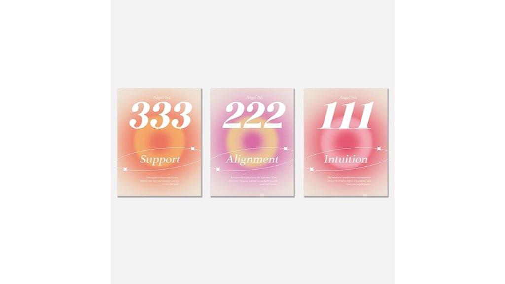 angel numbers wall art
