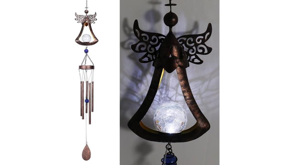 angel solar wind chimes