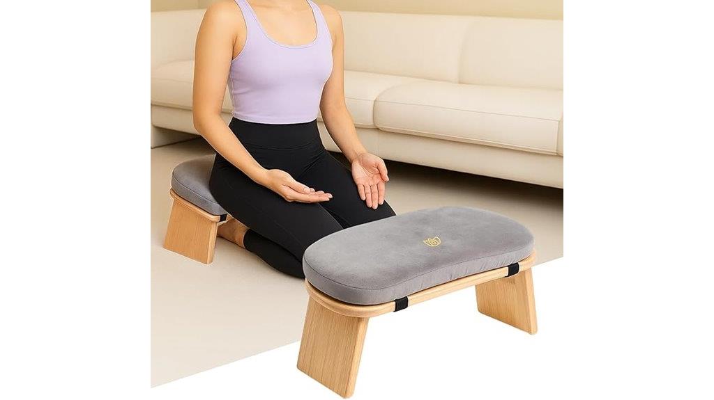 bamboo bench with cushion