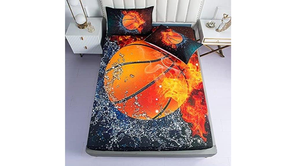 basketball themed twin sheets