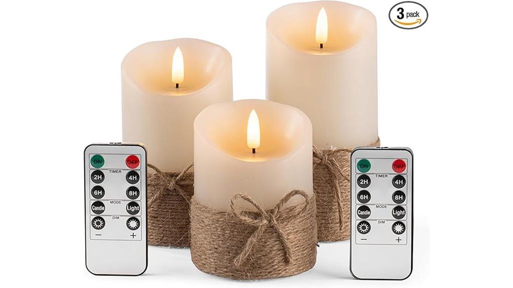 battery operated pillar candles