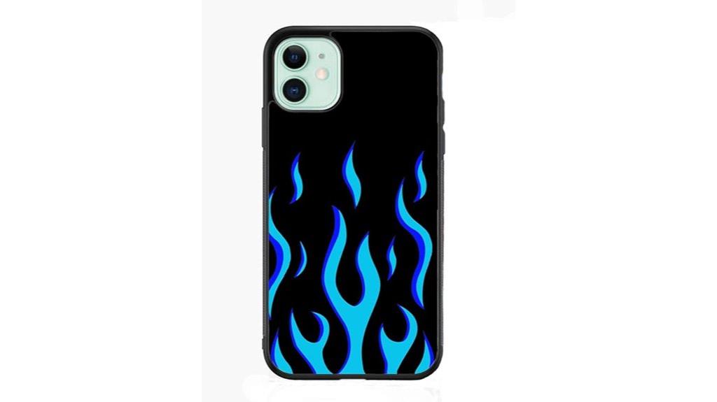 blue flames tpu case