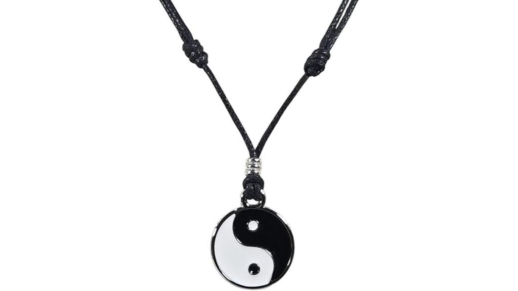 blue yin and yang necklace