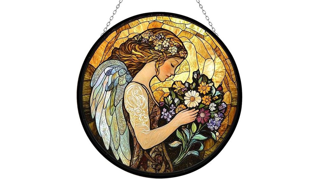 boho angel with flowers