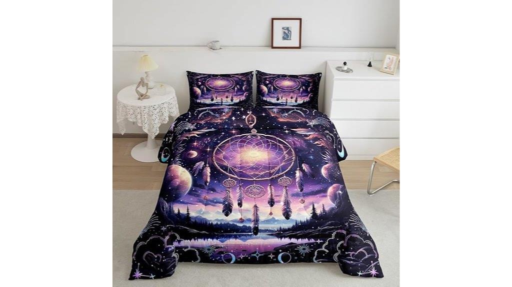 boho feather twin comforter