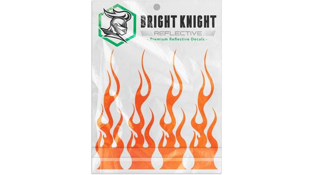 bright orange reflective stickers