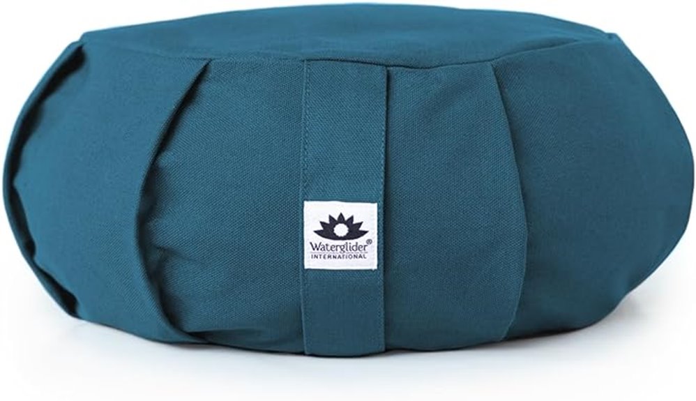 buckwheat filled meditation cushion