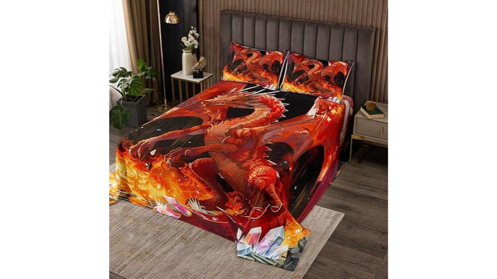 cartoon dragon twin bedding