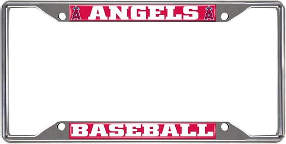chrome metal license frame