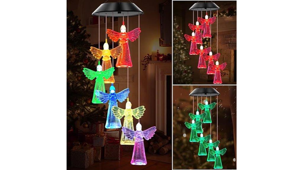 colorful outdoor wind chimes