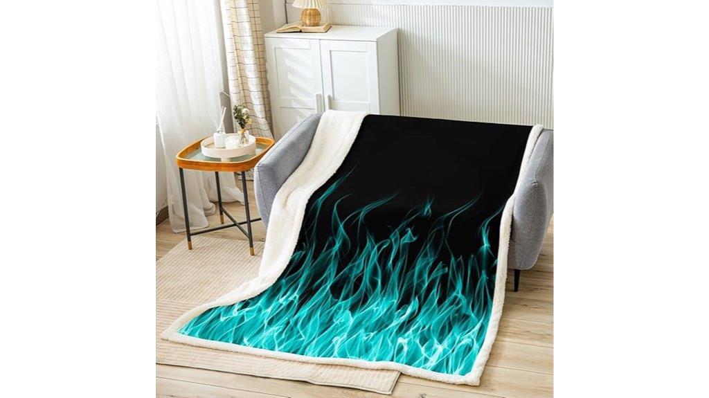cozy flame sherpa blanket