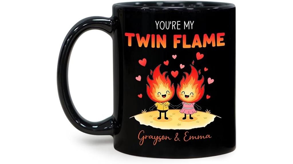 custom names flaming mug