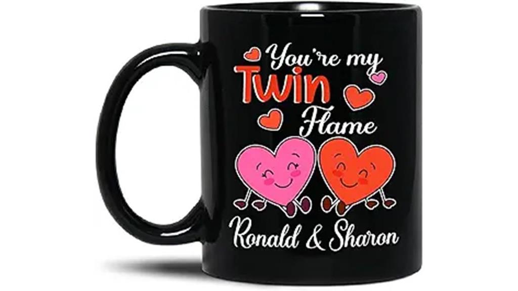 custom names heart mug