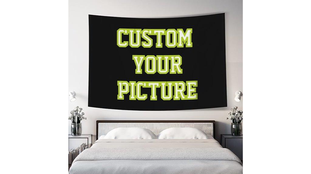 custom photo and text tapestry