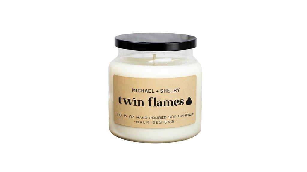 custom twin flame candle