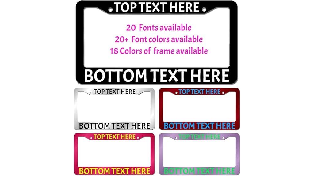customizable metal car plate