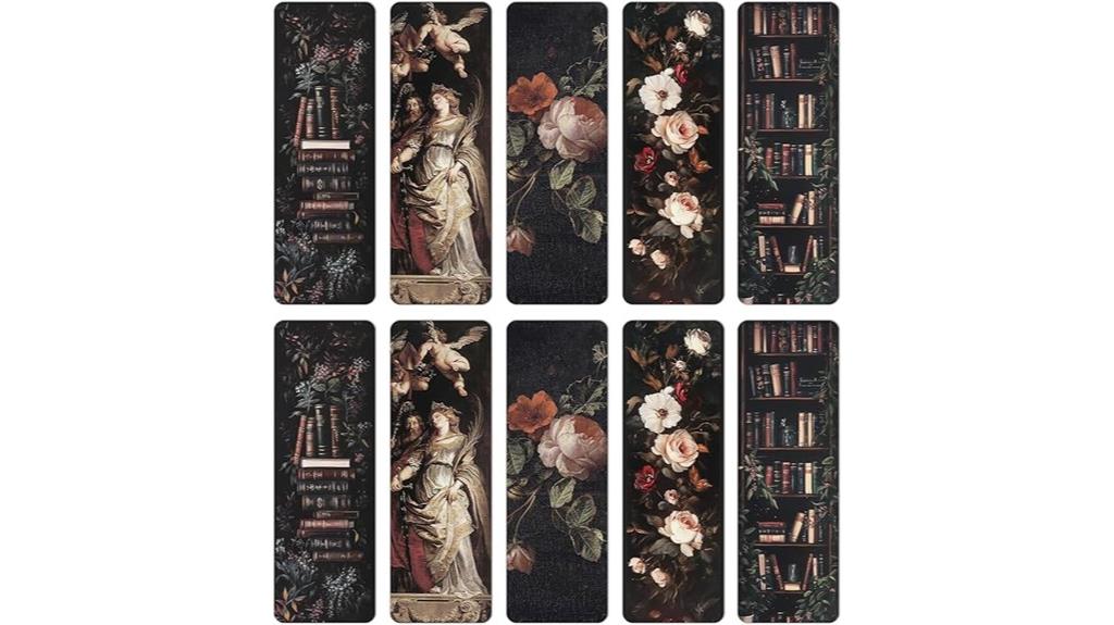 dark academia bookmark set