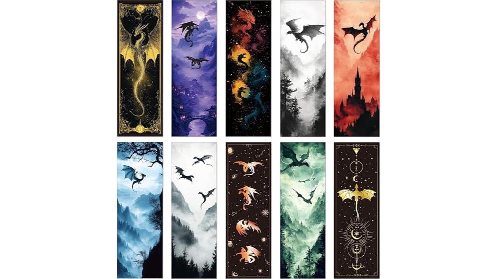 dragon themed bookmark gift set