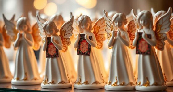 elegant angel card holders