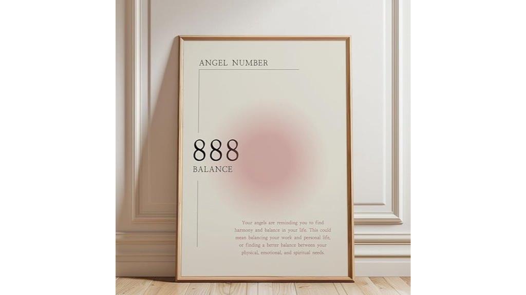 elegant dusty rose numerology poster