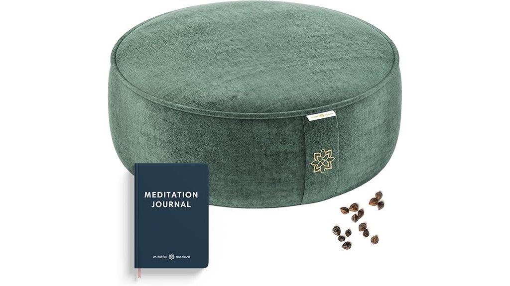 elegant velvet meditation cushion