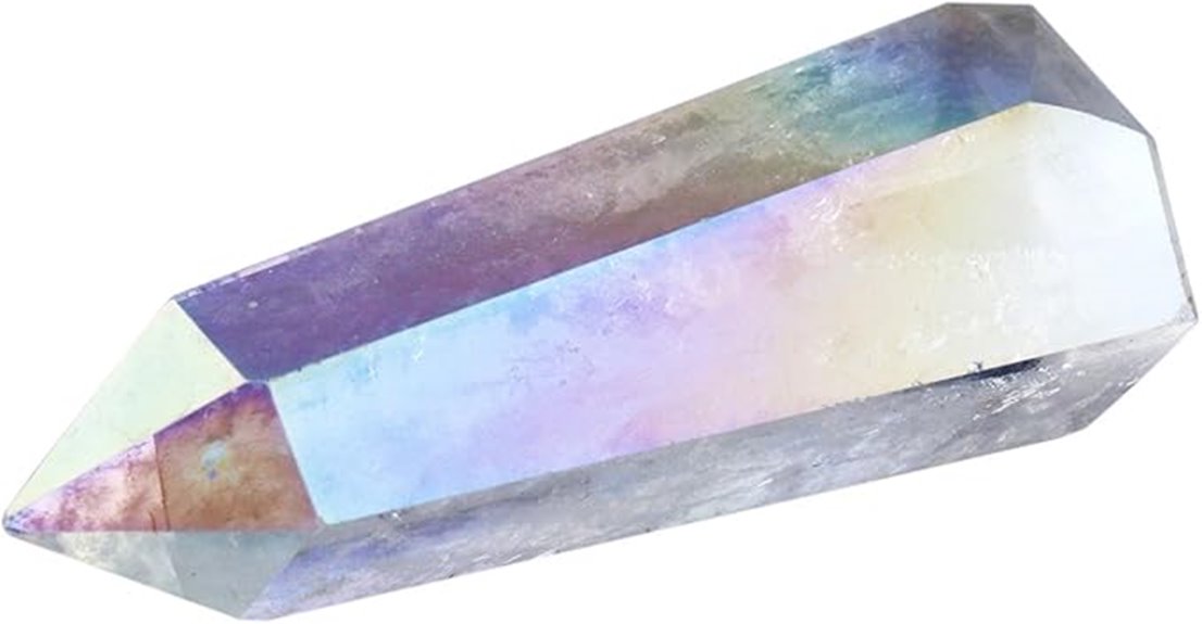 faceted crystal wand set