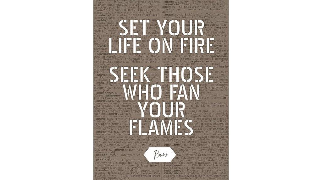 fiery wall art poster