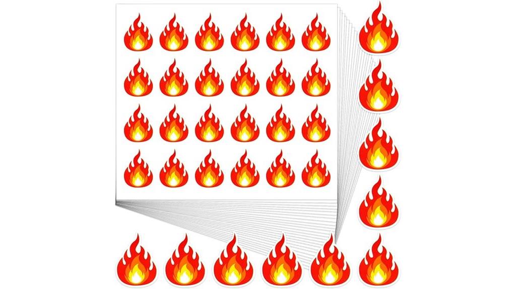 flame stickers for crafts