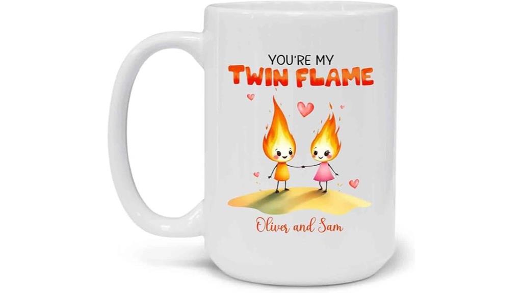 flaming cartoon mug design
