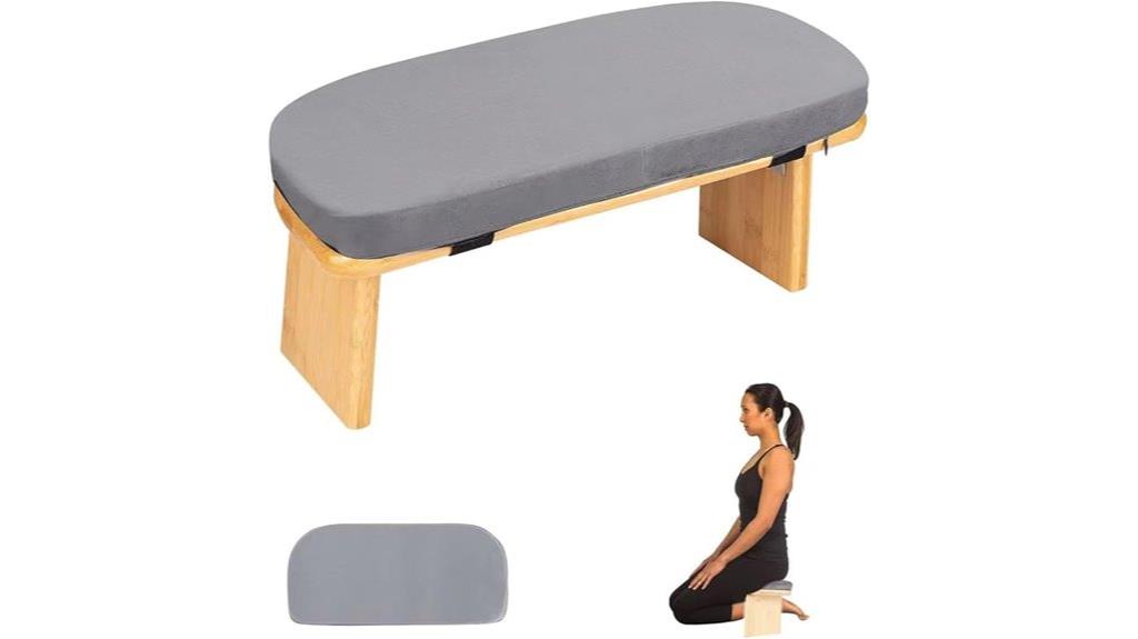 foldable bamboo meditation bench