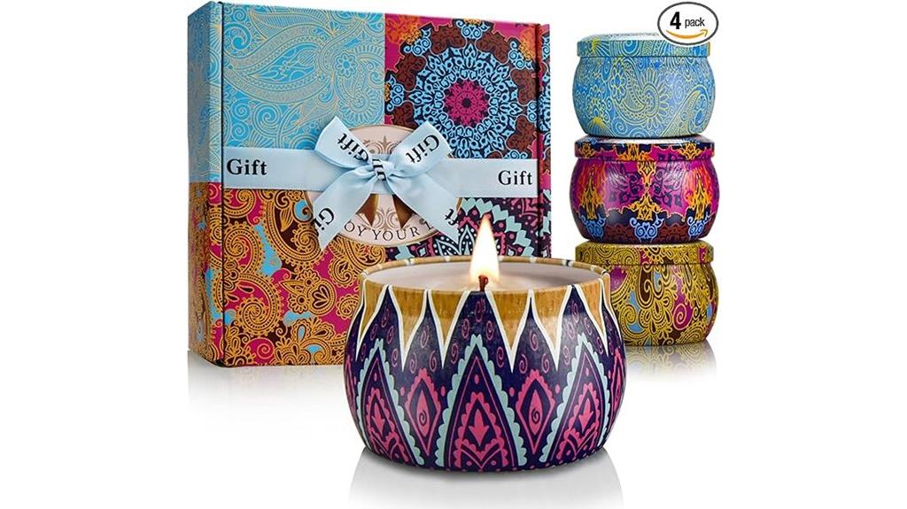 four scented candle set