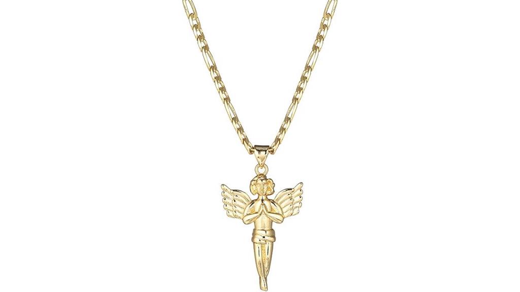 gold plated angel necklace