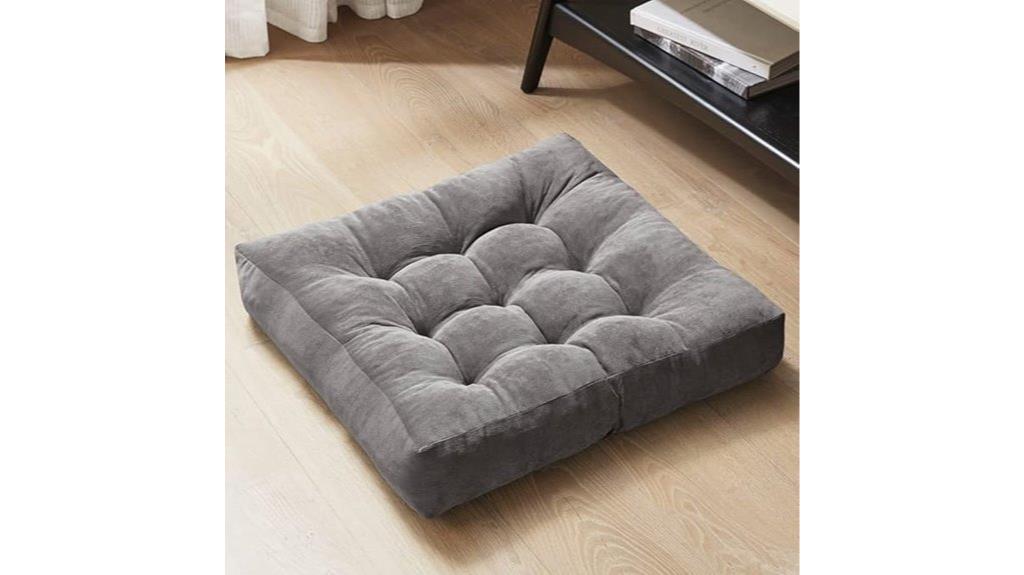 gray 22x22 floor cushion
