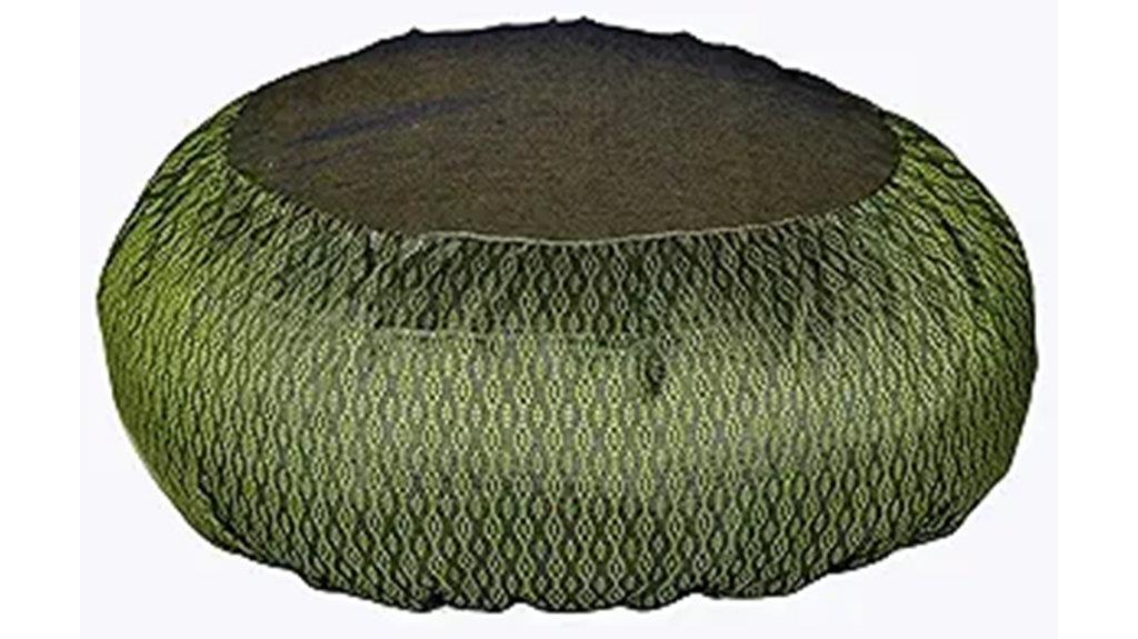 green buckwheat zafu cushion