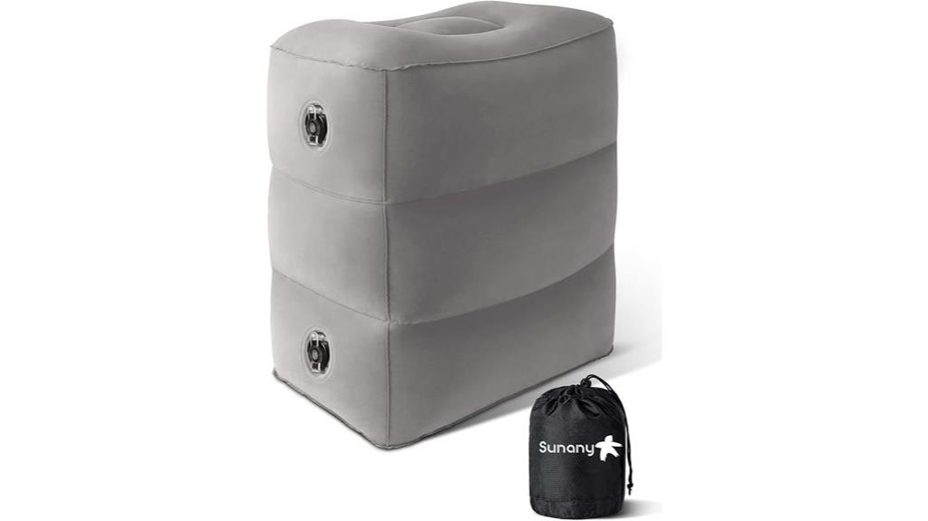 inflatable travel foot pillow