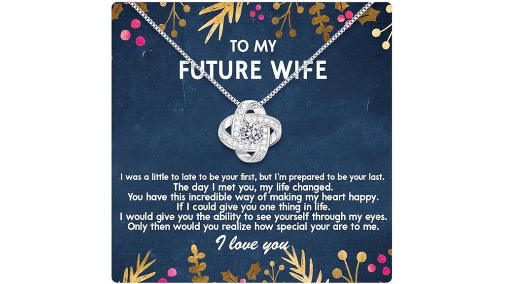 larvincy heartfelt wedding necklace