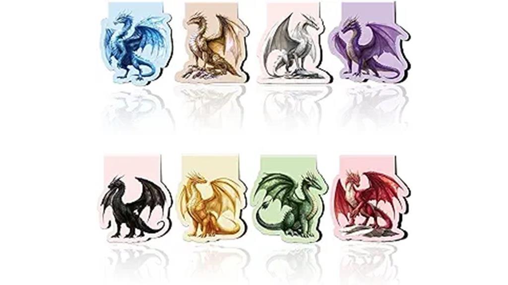 magnetic dragon bookmarks set