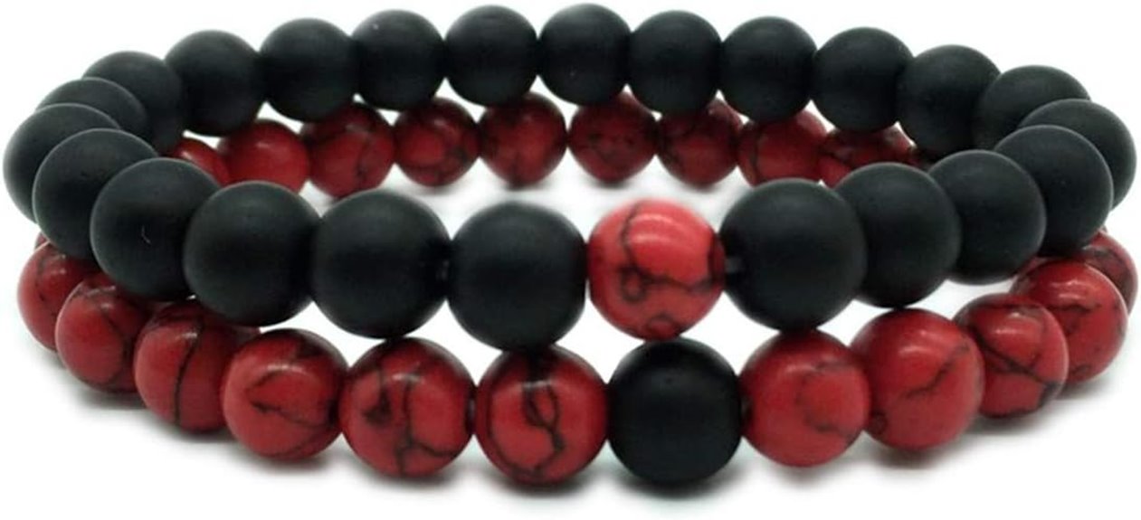 matching couples bead bracelets