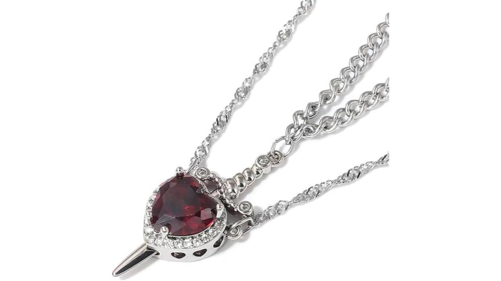matching heart sword jewelry