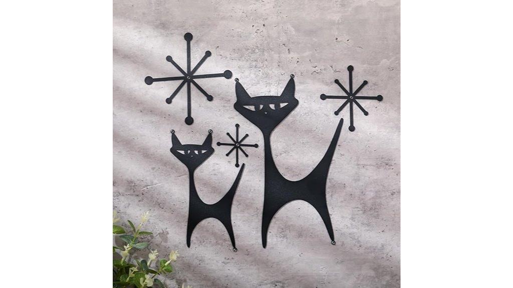 mid century atomic cat decor