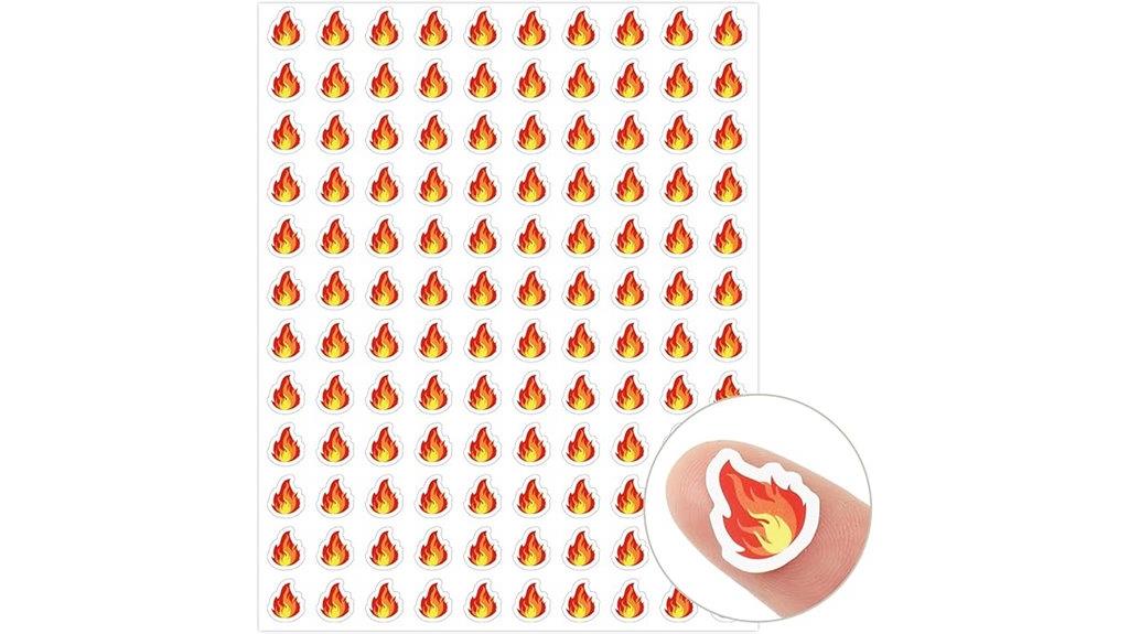 mini camping flame stickers