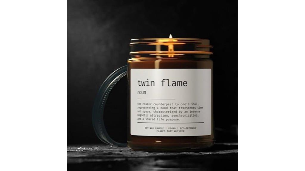 minimalist twin flame candle
