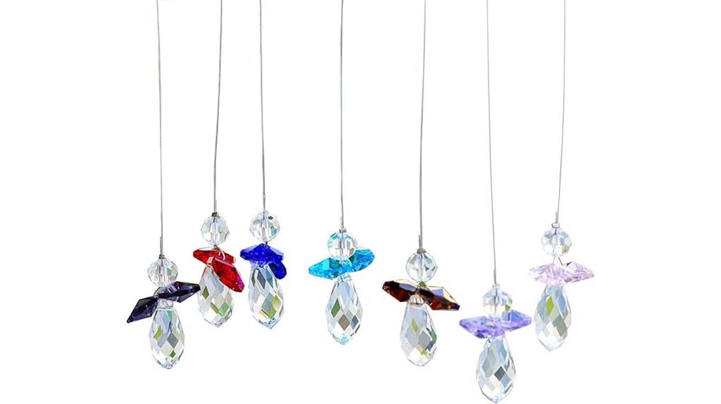 multi piece crystal angel set